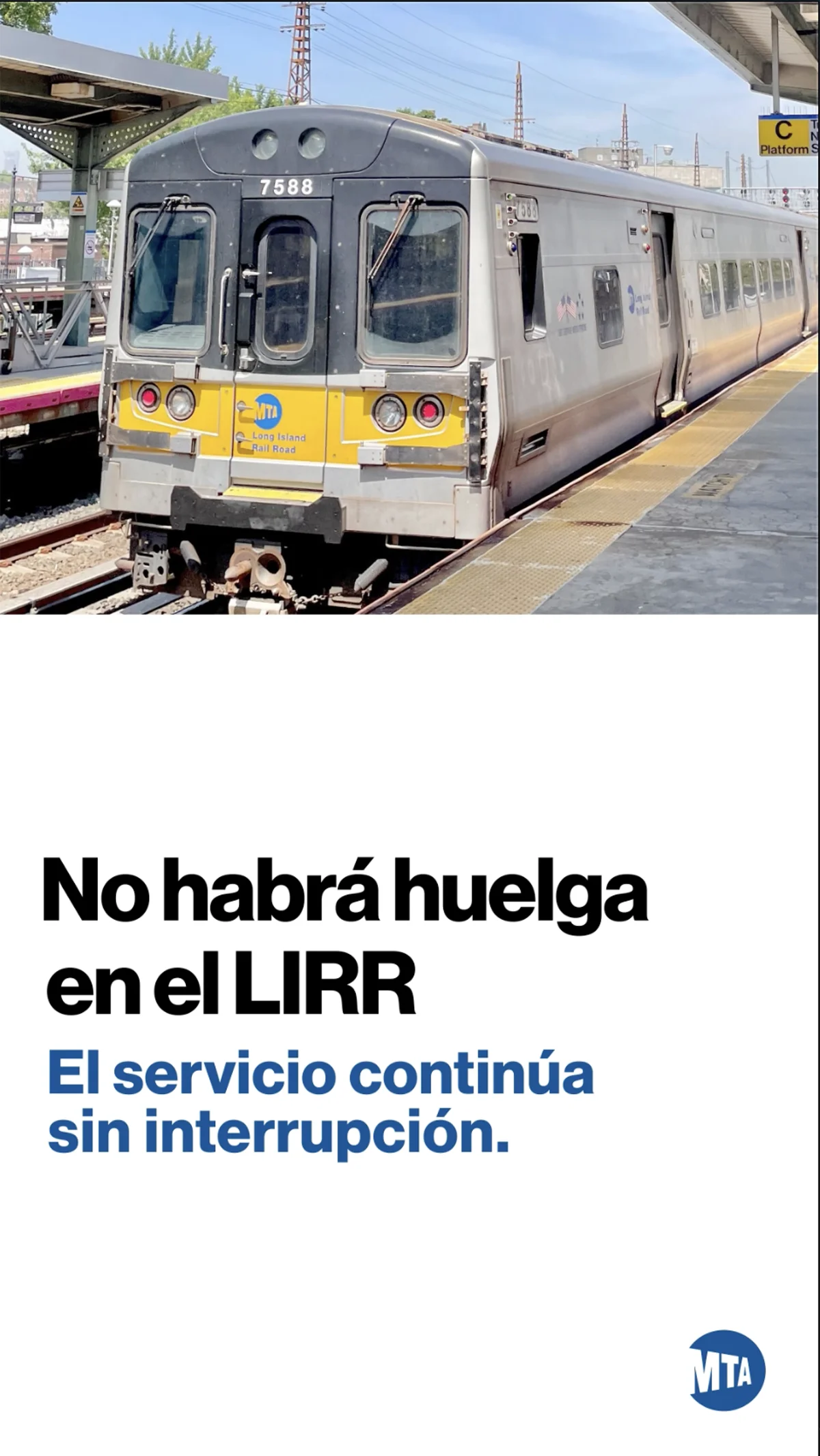 LIRR No Habrá Huelga — Service Update